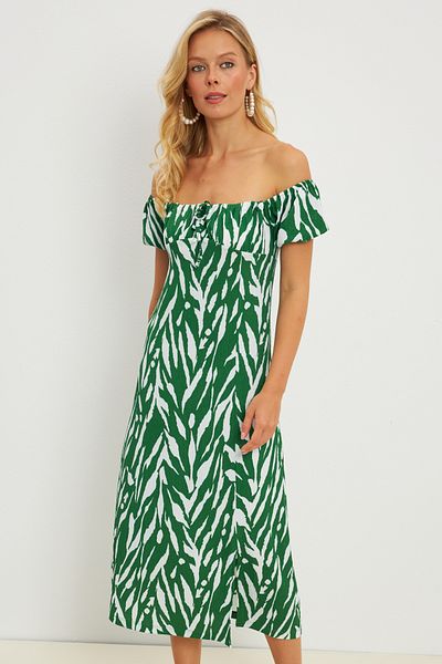 Cool & Sexy Rochie midi verde înfășurată pentru femei DY105