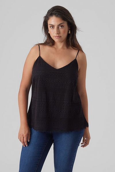 Veromoda Curve Unterhemd VMHONEY LACE SINGLET WVN CUR