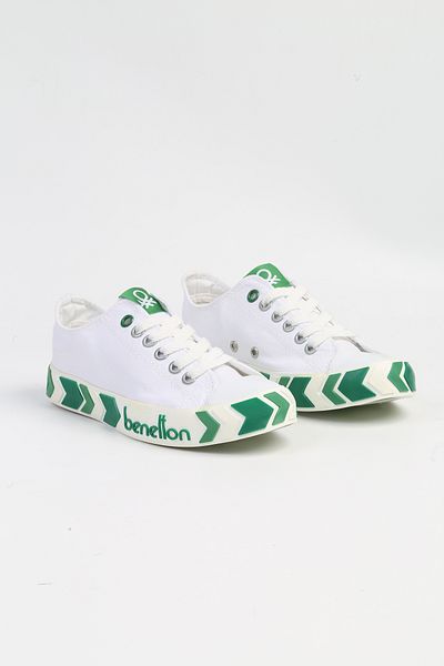 Benetton Bn-30620 Damenschuhe-weiß