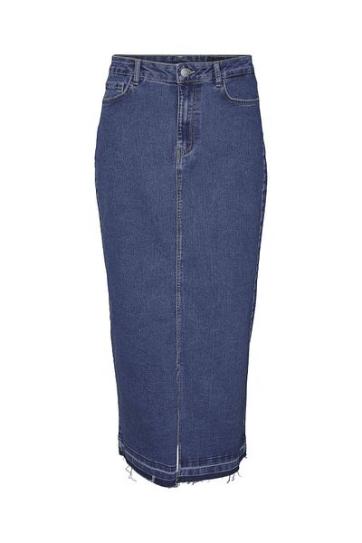 Vero Moda Jeansrock Vmreal Hohe Taille Langer Rock