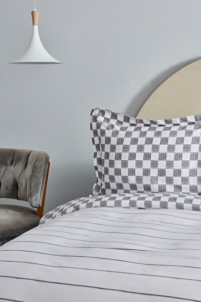 Karaca Home Cordova Antrasit %100 Pamuk Tek Kişilik Nevresim Takımı