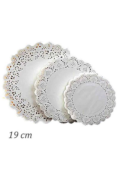 Butedo 19 cm Lacy Paper Doyley Base - 50 Pcs