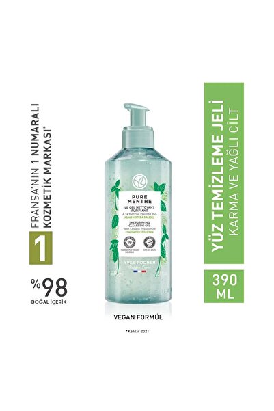 Yves Rocher Karma Ve Yağlı Ciltler Için Pure Menthe Prebiyotik Yüz Yıkama Jel...