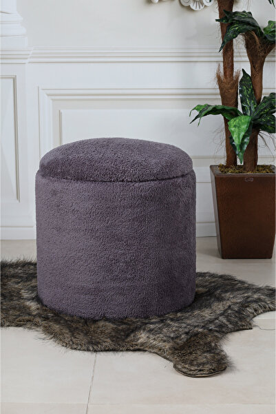 PufyHome SANDIKLI PELUŞ ANTRASİT ÇOK AMAÇLI PUF KOLTUK