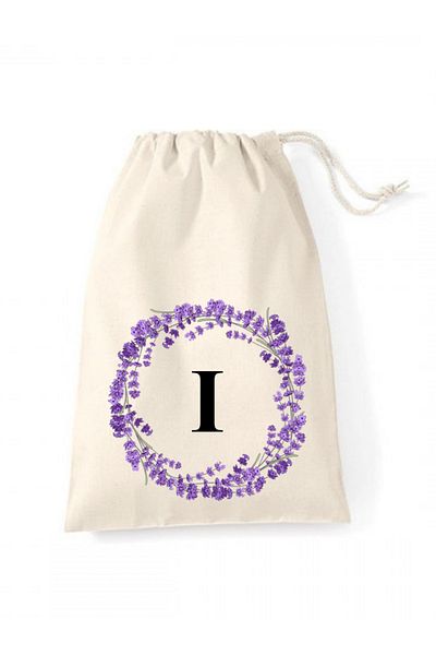 Elbasan Tekstil 20 X 30 Raw Cloth Pouch I Letter Printed Drawstring Raw Cloth Pouch (1 Piece)