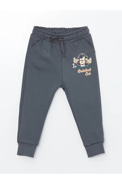 LC Waikiki Spodní díl teplákové soupravy LCW baby s elastickým pasem s nostalgickým potiskem Monkey