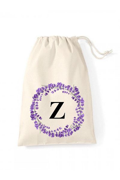 Elbasan Tekstil 20 X 30 Raw Cloth Pouch Letter Z Printed Drawstring Raw Cloth Pouch (1 Piece)