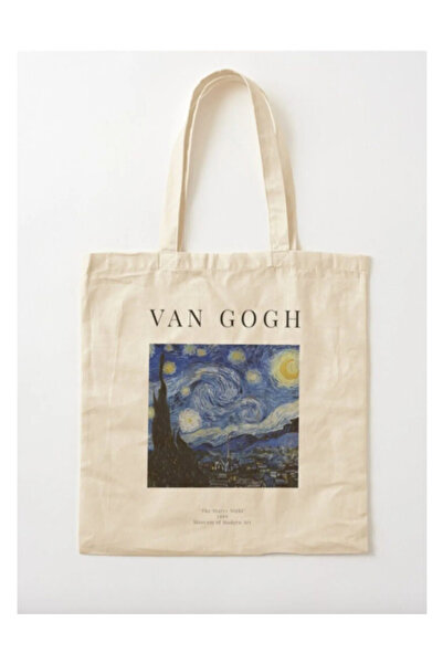 JST VAN GOGH  Gece - Ham Bez Omuz Çantası