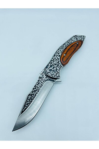 Browning Metal Kasa Desenli AhşapKasa Çakı //23cm-B233