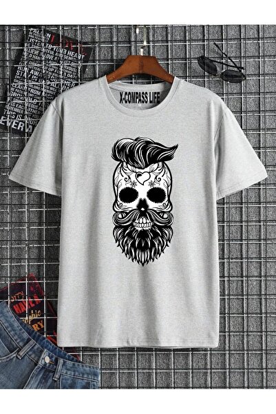 x-compass life THsort pentru bărbați - Imprimat cu barbă neagră