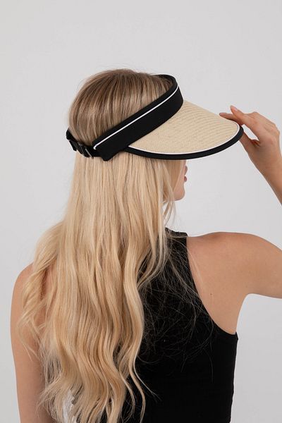 Hat Town Straw Visor Hat - Foldable Tennis Cap