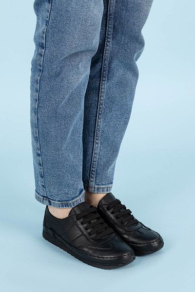 Getcho Garete Damen Sportschuhe aus echtem Leder in Schwarz