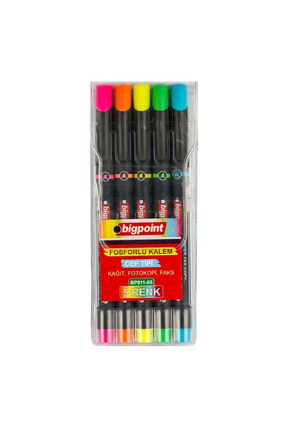 Bigpoint Bp911 Highlighter Pocket Type (SET OF 5)