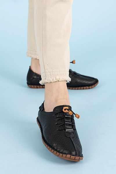 Getcho Pantofi de damă Imura, negri, din piele naturală