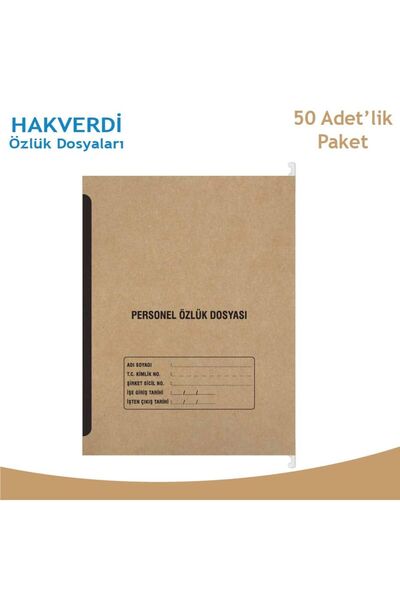 HAKVERDİ Personel Özlük Dosyası 8 Yapraklı (Metal Askılı 10 Adet)