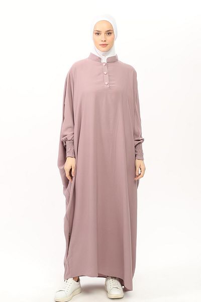 Altobeh Medina Silk Abaya Ferace - Hijab φόρεμα με γιακά και μανίκια νυχτερίδας