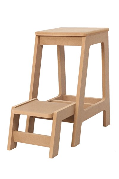 Hedef Ahşap Ahşap Basamak Çok Amaçlı Tabure Yükseltici