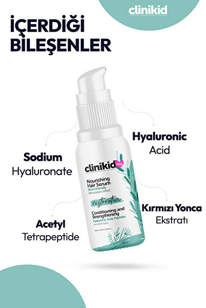 Clinikid Anneler Için Onarıcı Ve Güçlendirici Saç Bakım Serumu