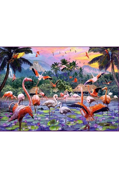 RAVENSBURGER 1000 Piece Puzzle Pink Flamingos170821