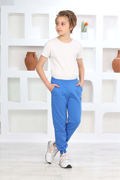 LUSANA 3087 2-13 Years M Embroidered 2 Thread Seasonal Boy's Sweatpants