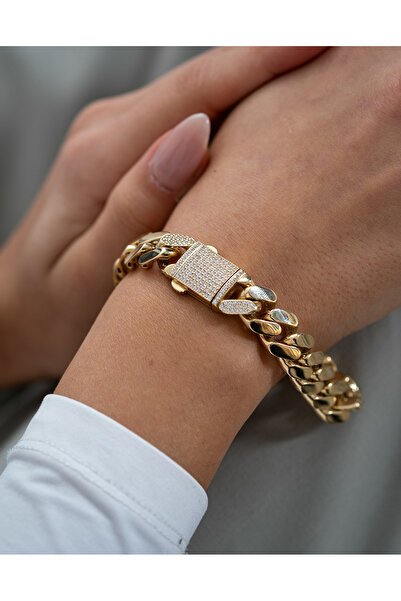 Ayyıldız Kuyumculuk Kadın Tokası Taşlı Gurmet Altın Bileklik