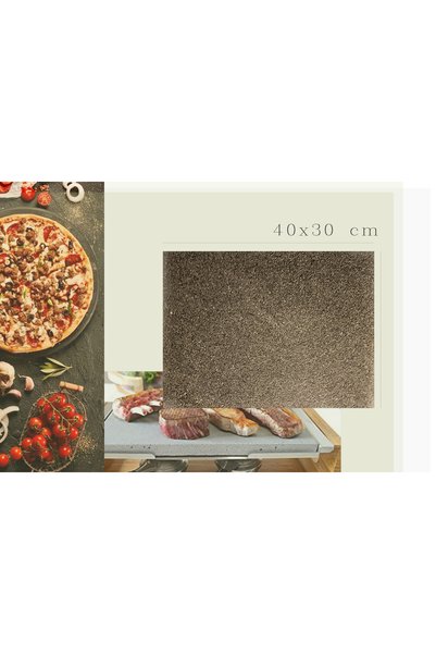 BOSOMİMARLIK Doğal Bazalt Fırın Taşı 30X40x2 CM  Pizza Taşı Ekmek Taşı Mangal...