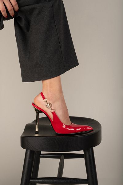 AYAKKABI PRENSİ Stella Red Patent Leather - Accessory Detailed
