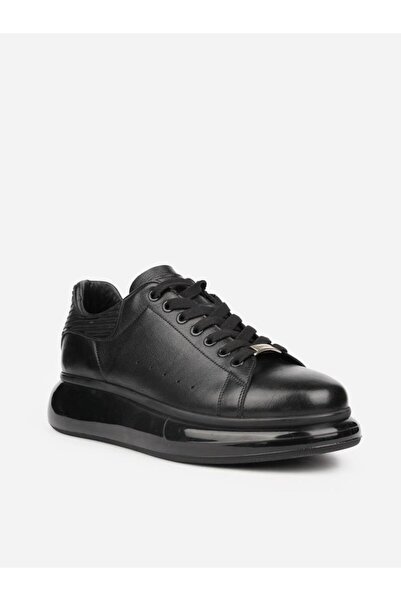 Pierre Cardin 10205 Hakiki Deri Siyah Erkek Günlük Ayakkabı