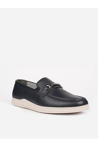 Pierre Cardin 191074 Model Navy Blue Genuine Leather Men's Casual Shoes