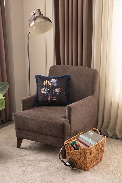 BUGİ HOME COLLECTİON Pernă Zenchi cu franjuri 43x43 - Pernă cu două fețe