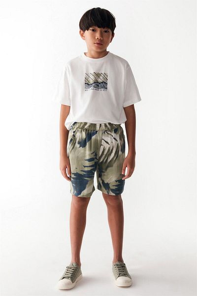 nk kids شورت للأولاد باللون الكاكي - NK KIDS BCD 66317