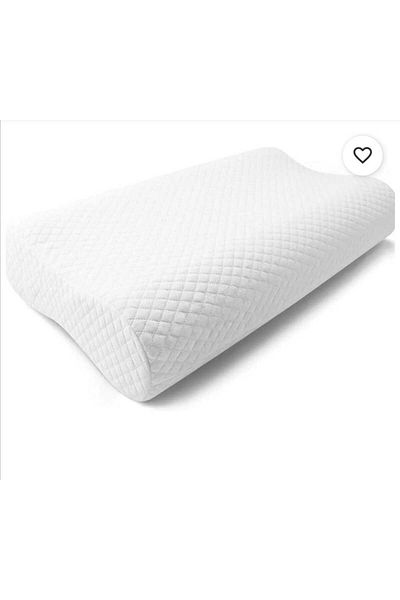 AYHOME Visco Parted Orthopedic Pillow High Neck Support Orthopedic Pillow Double Neck Decal Pillow