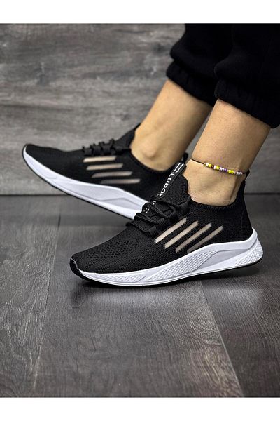 Weynes Unisex Μαύρο Λευκό Καθημερινό Ορθοπεδικό Μαλακό Σόλα Καθημερινό Αθλητικό Wsb0916