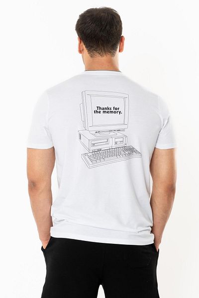 Coredra Tricou Memory Regular Bărbați - Alb