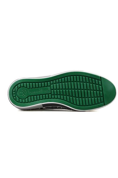 United Colors of Benetton Bn-70017 Benetton Linen Sneakers - Black & White