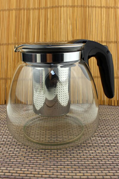 Genel Markalar Borosilikat Cam Tek Demlik Bitki Demlik Süzgeçli 700ml