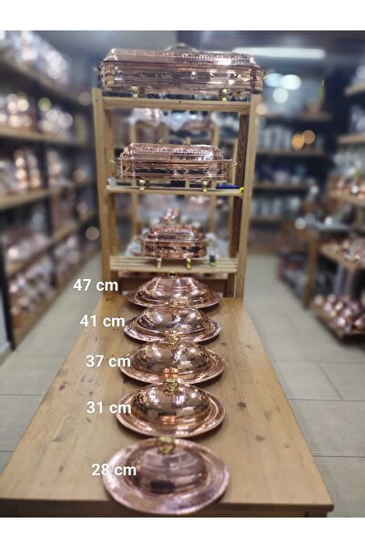 GÜR BAKIR Bakır Kapaklı Sunumluk 5'li Set