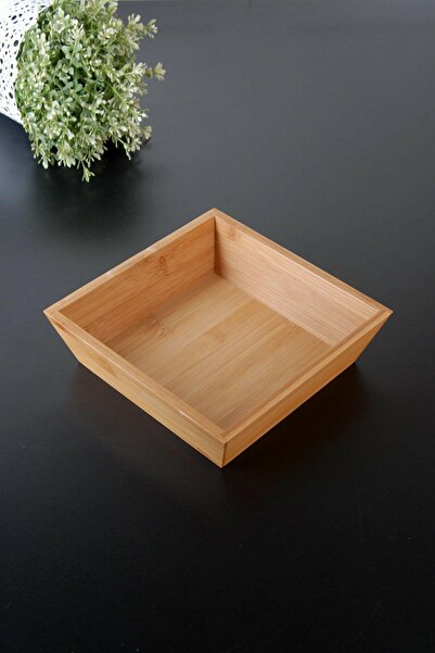 ALBETTO Bamboo Bread Basket Square 25*25*7cm