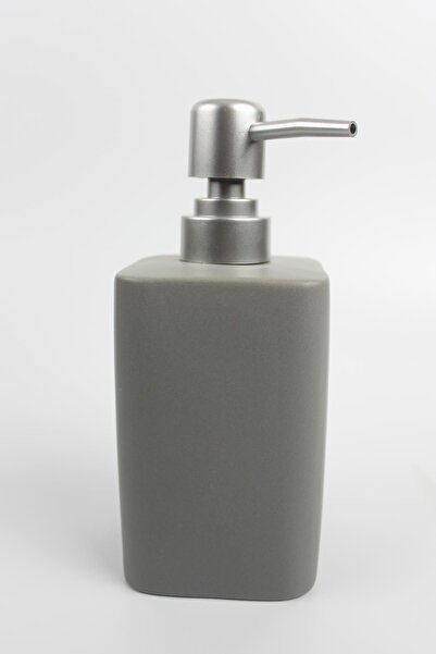 ALBETTO Stonware Sıvı Sabunluk Gri Kare 450ml