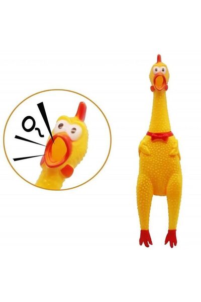 Özasya AVM Ses Çıkaran Tavuk Kedi Köpek Oyuncağı (16 CM )