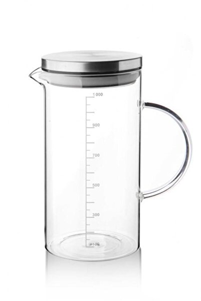 ALBETTO كوب قياس زجاجي بوروسيليكات بغطاء معدني 1000 مل