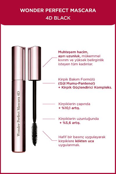 Clarins Wonder Perfect 4d Máscara #01-black Clarins 8 gr