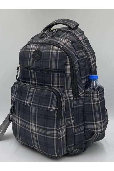 Bevitton Water Repellent Fabric School Bag Unisex School Backpack A3113 Plaid