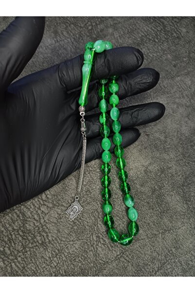 Mos Tespih Mărgele de rugăciune de chihlimbar cu pulbere Moire tăiată cu orz