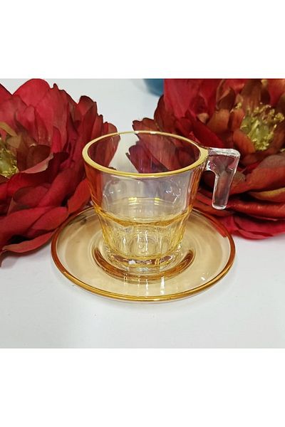 Paşabahçe Honey Luster 2-piece Turkish Coffee Set 70cc