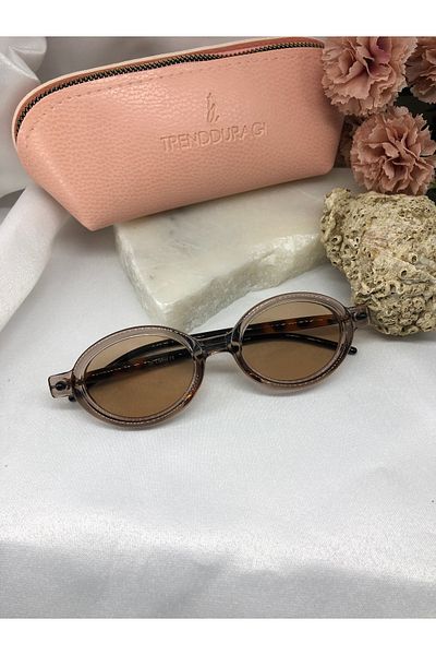 Di Caprio Hary Retro Transparent Nude Women's Sunglasses