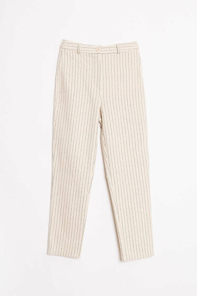 Robin Nicole Klasik Çizgili Fit Pantolon