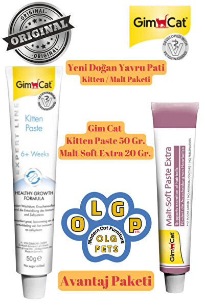 Gimcat Kitten Paste ( Yavru Kedi ) + Gimcat Malt ( Tüy yumağı önleyici )