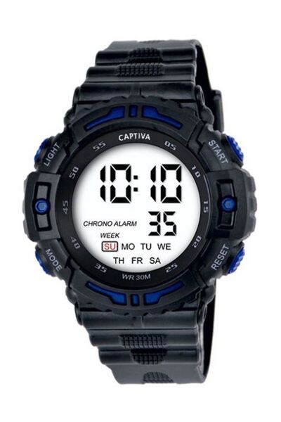 captiva Dijital 30 Metre Suya Dayanıklı Işıklı Alarmlı Kronometreli Takvimli ...