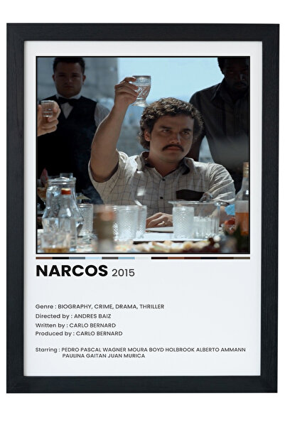 gxe.art Narcos TV serija - Film crni uokviren poster slika